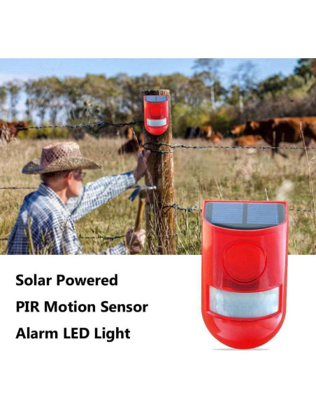 Alarma Solar de Movimiento TLPCRKI IP65 110dB 2Pack LED