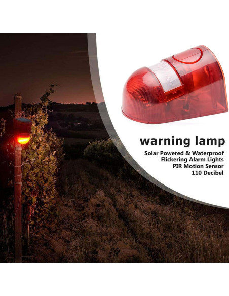 Alarma Solar de Movimiento TLPCRKI IP65 110dB 2Pack LED