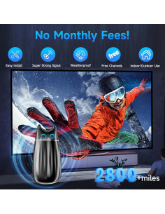 Antena de TV Interior Qboy AN-3028 2800+ Millas 4K 8K 2