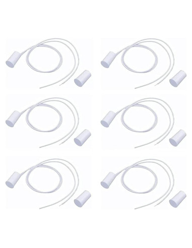 6 Interruptores Reed Magnéticos GDQLCNXB NC Cableados para Alarma
