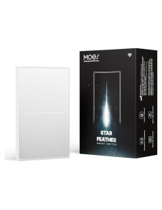 Interruptor Inteligente Táctil MOES 2 Gang Blanco WiFi 2.4GHz