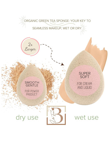 Esponja de Belleza Ecológica Bumfuzzle - 3 Unidades Beige