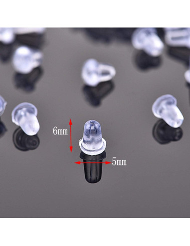 Respaldos de Aretes de Silicona TTSAM 300PCS Transparentes Suaves