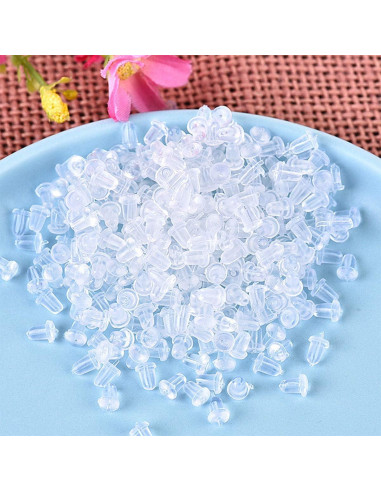 Respaldos de Aretes de Silicona TTSAM 300PCS Transparentes Suaves