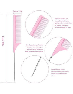 Juego de Peines Rosa 5 Piezas - Cepillo Alisador y Peine Niños 2