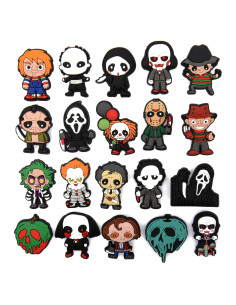 Encantos de Zapatos Halloween 20 Piezas PVC Decorativos