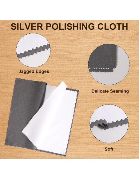 Paños de Pulido de Joyería TOYMIS 4 Piezas 20x20cm