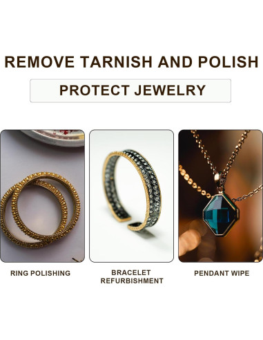 Paños de Pulido de Joyería TOYMIS 4 Piezas 20x20cm