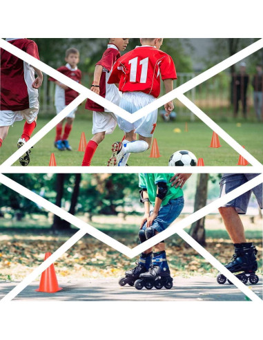 20 Conos de Agilidad Plástico Baaxxango 17.78 cm 5 Colores