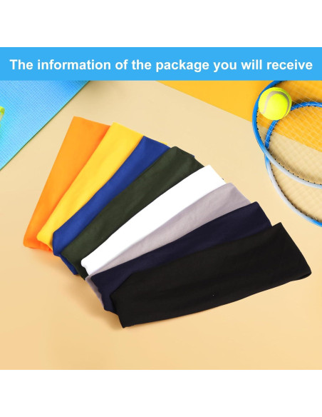 8 Cintas Deportivas Bneykrir para Hombres - Absorbentes y Cómodas