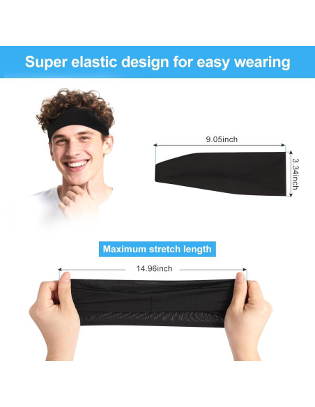 8 Cintas Deportivas Bneykrir para Hombres - Absorbentes y Cómodas