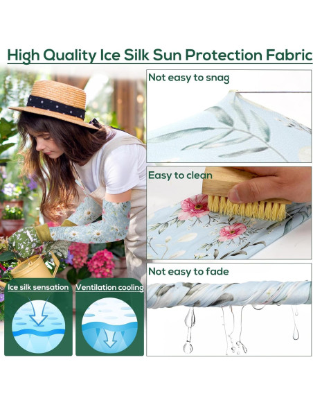 Mangas de Jardinería YUNVI Protección Solar 45-61 cm Unisex