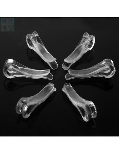 100 Clips de Plástico Transparente en Forma de U Xinjincang