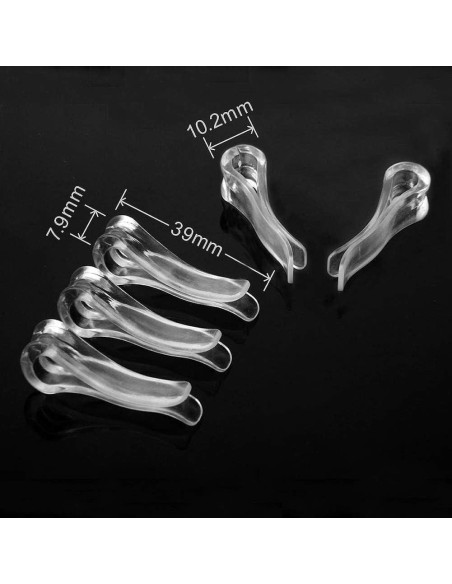 100 Clips de Plástico Transparente en Forma de U Xinjincang