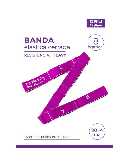 Banda de Resistencia DRUNA 8 Lazos Ajustables para Yoga y Fitness