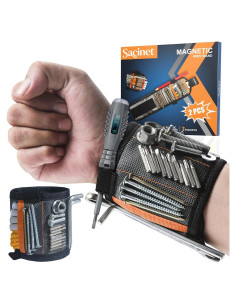 Pulsera Magnética Sacinet 2 Piezas con 15 Imanes Fuertes