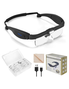 Lentes de Aumento Heimekite 0.75X a 4X con LED Recargables