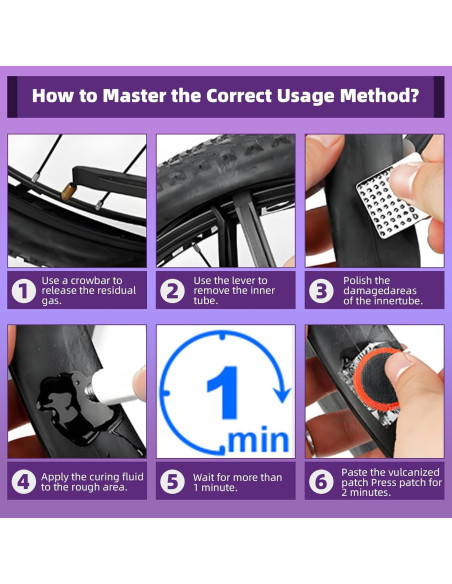 Kit de Reparación de Neumáticos de Bicicleta Genérico 27 Pcs