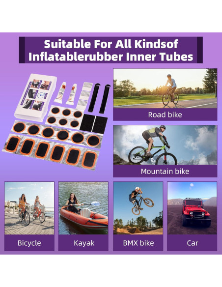 Kit de Reparación de Neumáticos de Bicicleta Genérico 27 Pcs