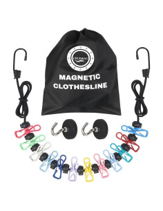 Cuerda de Ropa Magnética CruiSeaU con 12 Clips para Crucero
