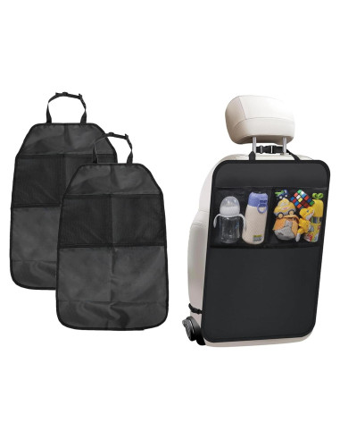 Protector de Asiento Trasero Tioollev 2PCS Impermeable Negro