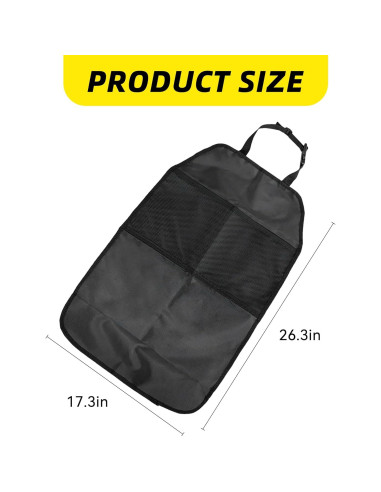 Protector de Asiento Trasero Tioollev 2PCS Impermeable Negro