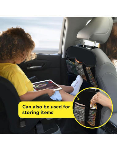 Protector de Asiento Trasero Tioollev 2PCS Impermeable Negro