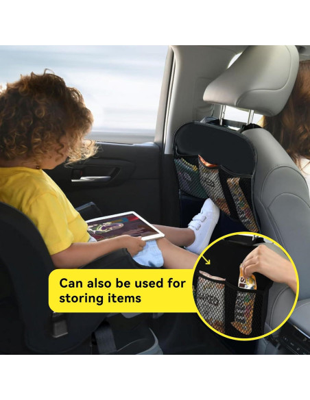 Protector de Asiento Trasero Tioollev 2PCS Impermeable Negro