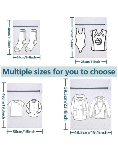 Bolsa de Lavandería de Malla Rotema 39.1x27.9cm - 2 Unidades