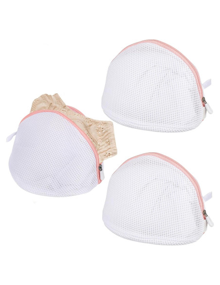 Juego de 3 Bolsas para Lavar Sujetadores LIQWEI Rosa