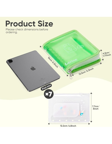 Bolsas Reutilizables para Pastillas Lerine - 7 Unidades Verde