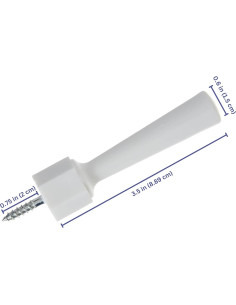 Paquete de 3 Paradas de Puerta Suaves Mommys Helper, Blanco 2