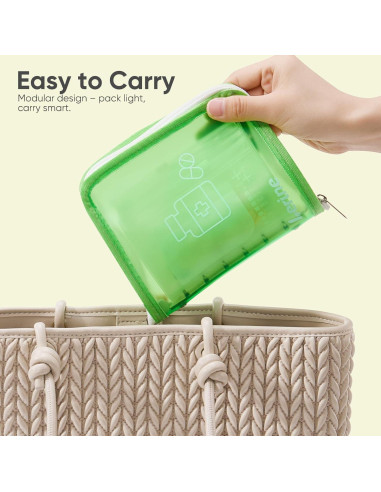 Bolsas Reutilizables para Pastillas Lerine - 7 Unidades Verde