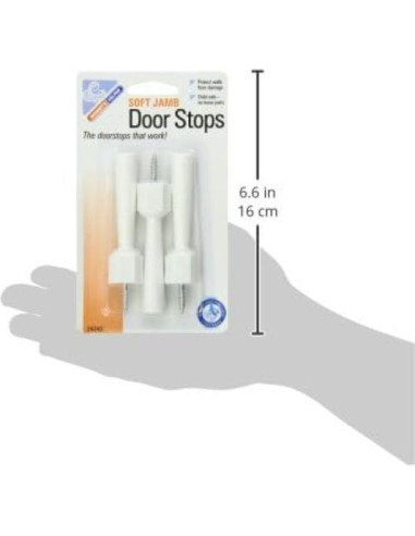 Paquete de 3 Paradas de Puerta Suaves Mommys Helper, Blanco