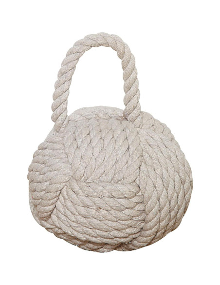 Freno de puerta de cuerda Creative Co-Op 15.88 cm Marfil