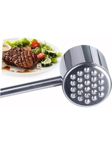 Martillo Aplanador de Carne Acero Inoxidable 27x5.5cm