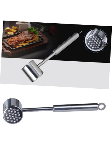Martillo Aplanador de Carne Acero Inoxidable 27x5.5cm