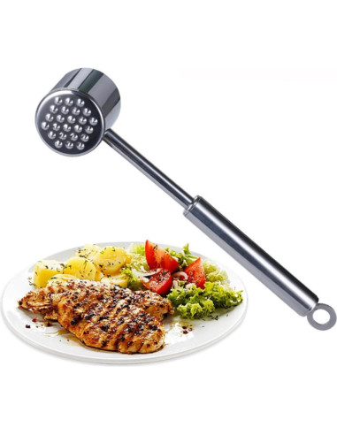 Martillo Aplanador de Carne Acero Inoxidable 27x5.5cm