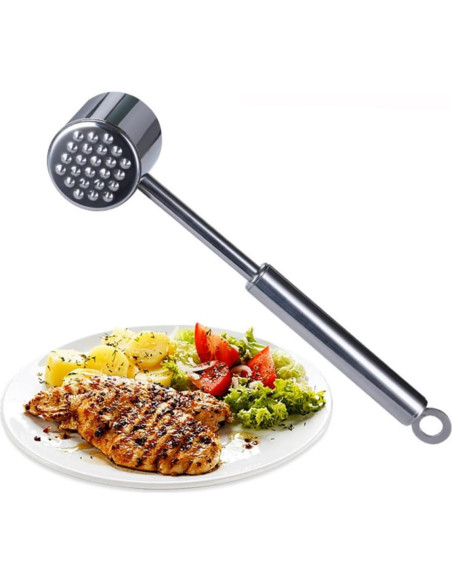 Martillo Aplanador de Carne Acero Inoxidable 27x5.5cm