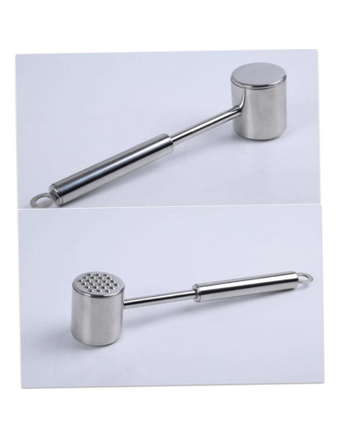 Martillo Aplanador de Carne Acero Inoxidable 27x5.5cm