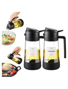 Botella dispensadora de aceite PARACITY 500ml 2 en 1 negro