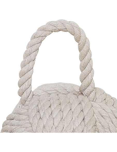 Freno de puerta de cuerda Creative Co-Op 15.88 cm Marfil