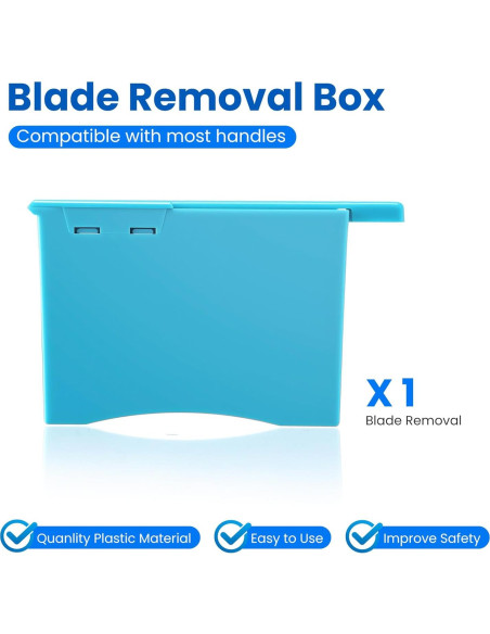 Caja Eliminadora de Cuchillas Geiserailie Azul Compacta