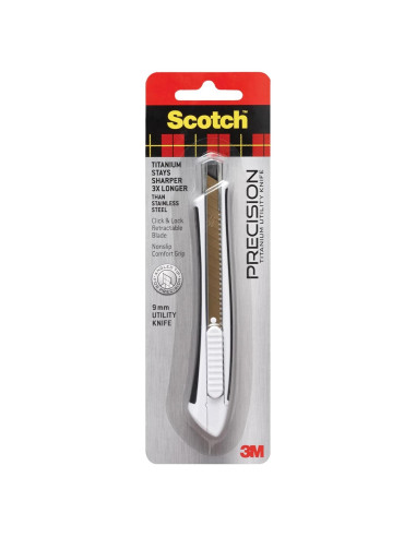 Cuchillo Utility Snap-Off Scotch 9mm Titanio Ergonomico