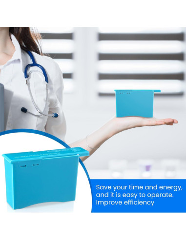 Caja Eliminadora de Cuchillas Geiserailie Azul Compacta