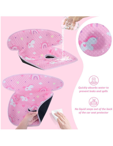 Protector de Asiento de Coche Impermeable INFANZIA Rosa