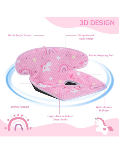 Protector de Asiento de Coche Impermeable INFANZIA Rosa