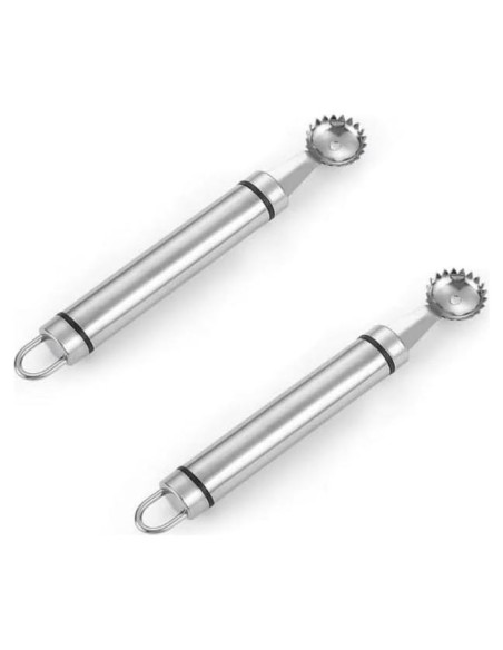 Juego de 2 Hullers de Acero Inoxidable Myuiao Multi-Función Juego de 2 Hullers de Acero Inoxidable Myuiao Multi-Función