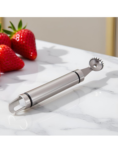 Juego de 2 Hullers de Acero Inoxidable Myuiao Multi-Función