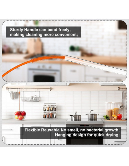 2 Cepillos de Limpieza de Pajitas de Silicona PEUTIER 6mm 8mm